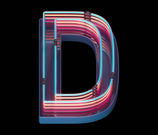istock Retro colorful style neon font. 1342233090