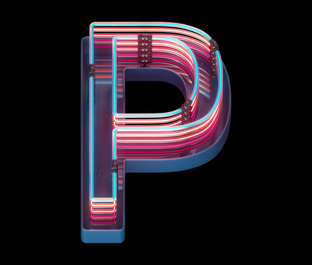 istock Retro colorful style neon font. 1342233202