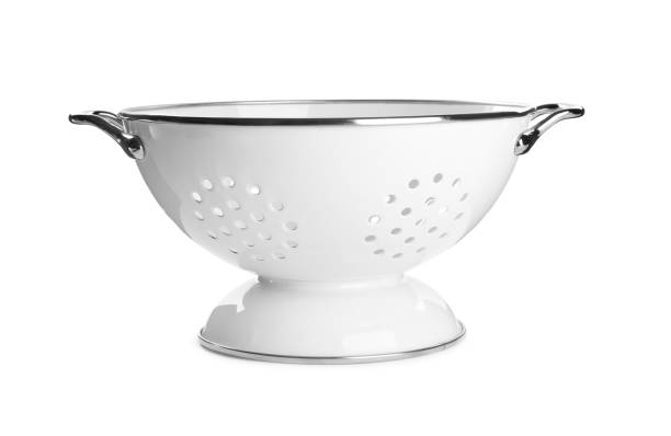 istock New colander isolated on white. Cooking utensil 1342234745