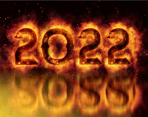 istock Happy New Year 2022 burning numbers in fire 1342235699