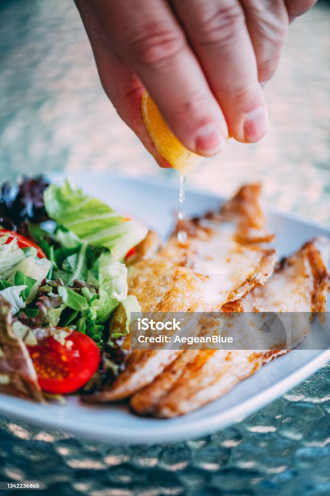 Grilled Sea Bass Fillets Fish Stock Photo