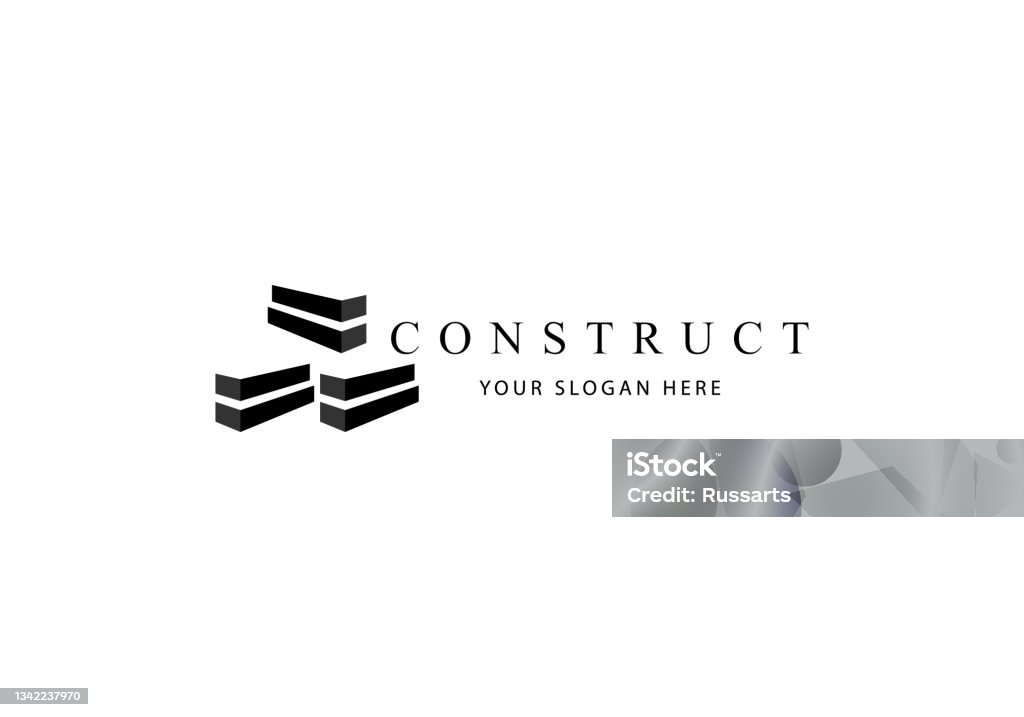 Structure Development Logo Construction And Structure Logo Design Stock Illustration - Download ...