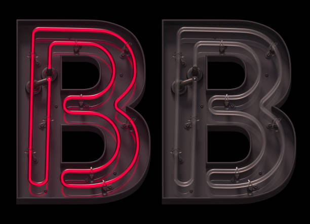 istock Red light neon font with On and Off. 1342238264