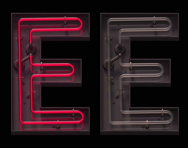 istock Red light neon font with On and Off. 1342238273