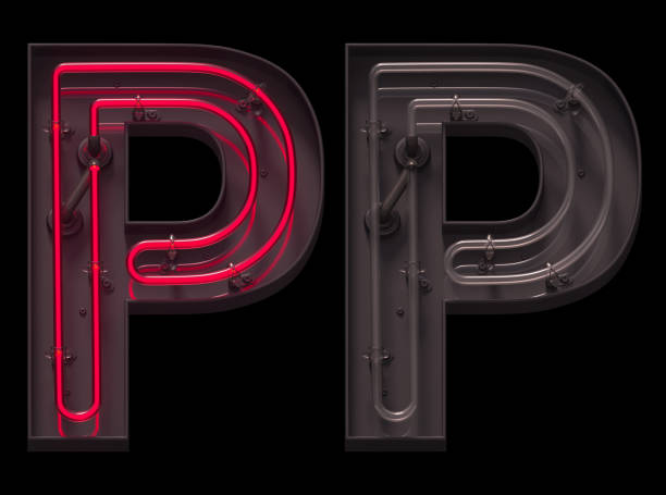 istock Red light neon font with On and Off. 1342238527