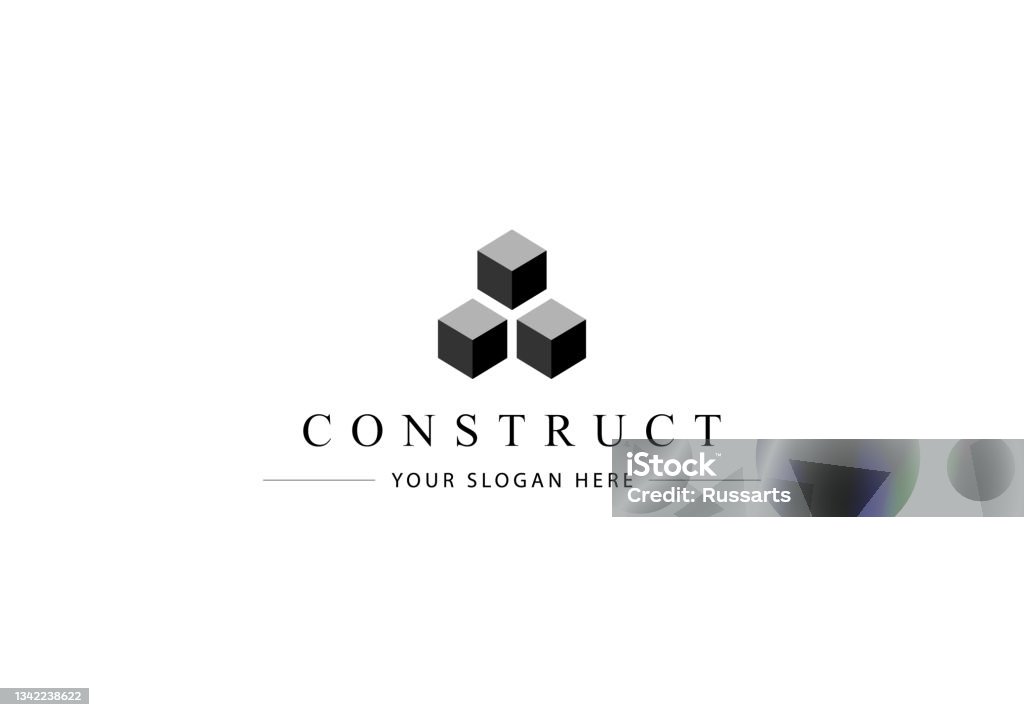 Structure Development Logo Construction And Structure Logo Design Stock Illustration - Download ...