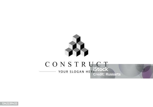 Structure Development Logo Construction And Structure Logo Design Stock Illustration - Download ...