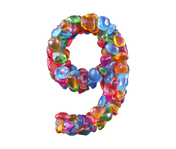 istock Colorful gems font. 1342242317