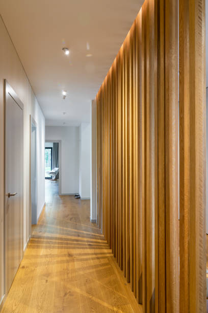 istock Corridor of a modern private house 1342242709