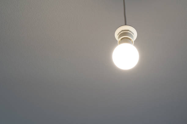 istock A light bulb hanging on the ceiling in Japanese house. 1342244089