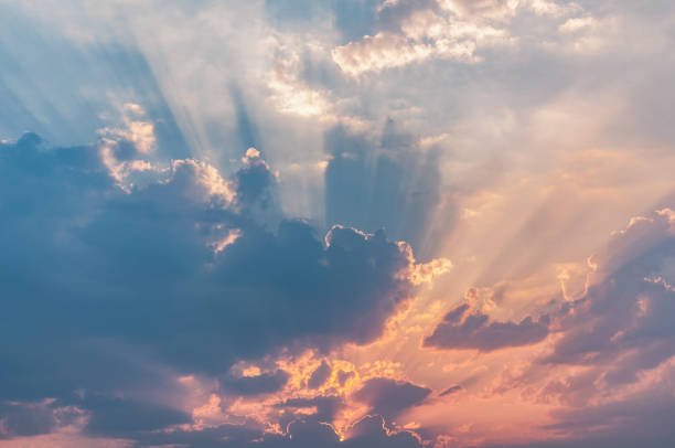 istock Amazing cloudscape on the sky at sunset time. 1342244465