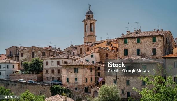 Cityscape Of Renaissance Town Of Urbania Stock Photo - Download Image Now - Marche - Italy, Pesaro, Village