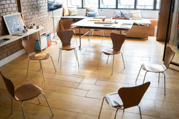 istock Interior of a coworking empty meeting room 1342251858