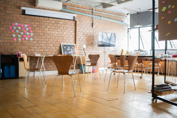istock Interior of a coworking empty meeting room 1342251936