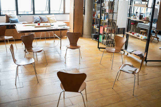 istock Interior of a coworking empty meeting room 1342252032