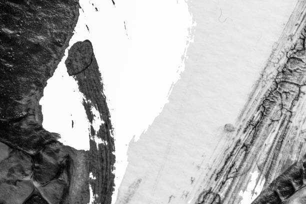 istock black white abstract acrylic painting color texture on white paper background by using rorschach inkblot method 1342252170