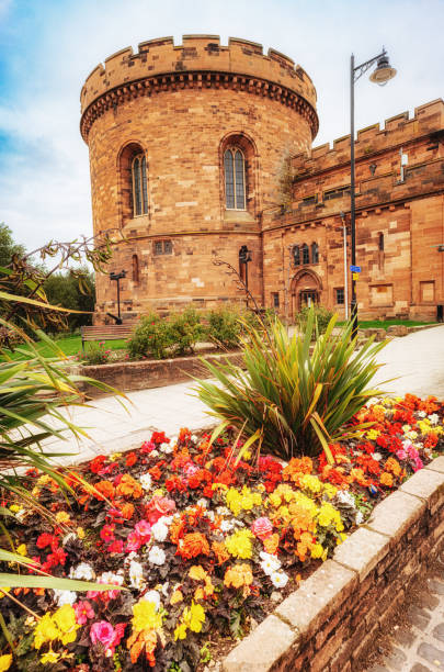 Carlisle, United Kingdom: September 04, 2021: South east side of The Citadel at English Street in the city of Carlisle in the north of England.