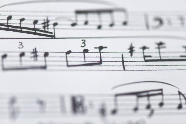 Detail of notes in musical score