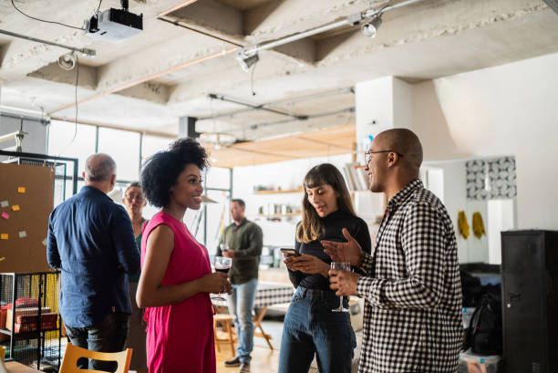 istock Colleagues talking after work at a coworking 1342255924