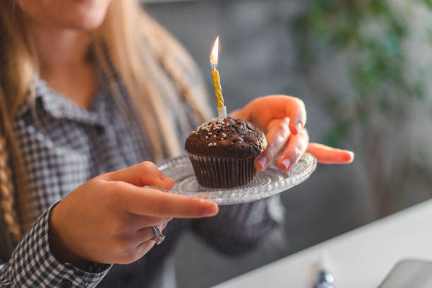 istock Improvised birthday cake in lockdown 1342256542