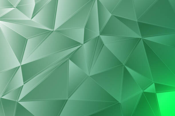 Abstract polygonal green background Green low poly background stock illustration neon turquoise stock illustrations