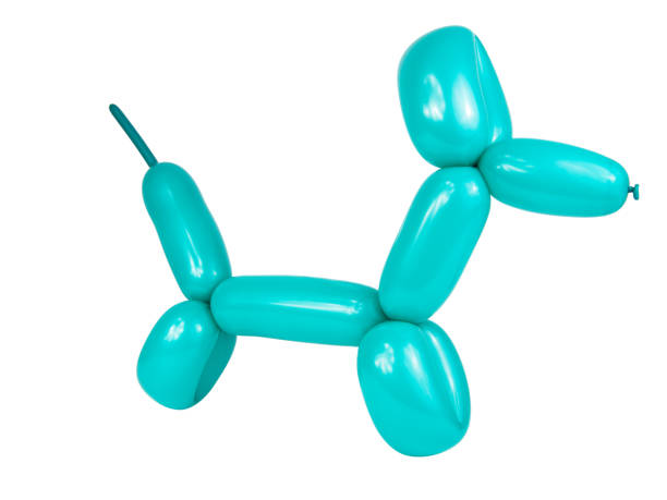 istock Party blue balloon dog isolated on the white background 1342262132