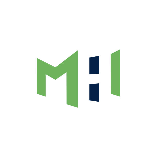 Letter MH vector logo design. Initial M H vector logo design concept. hm logo stock illustrations