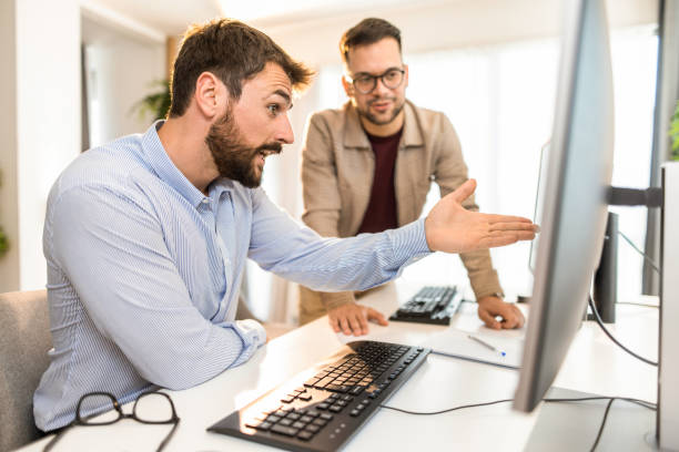 istock Two young entrepreneurs working towards one goal. 1342266960