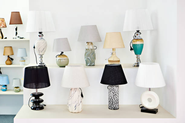 istock Home decorative table lamps in store 1342267534