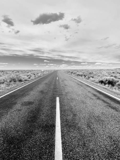 istock Open Road in Arizona Black and White 1342270597