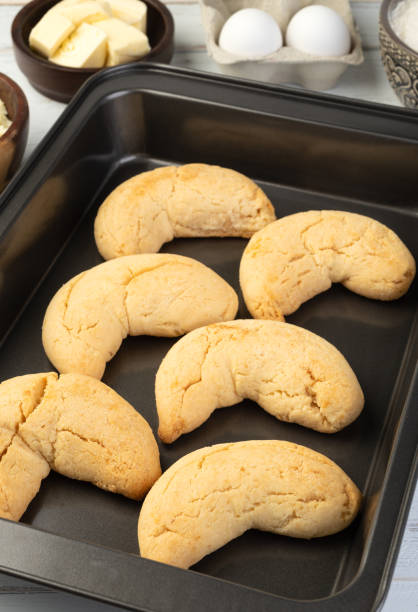 istock Chipas, typical south american cheese bun on a baking tray with ingredients 1342271847