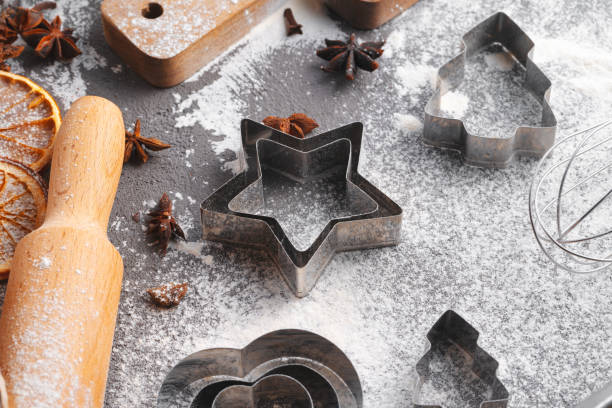 istock Process of cooking dough for Christmas cookies 1342271864