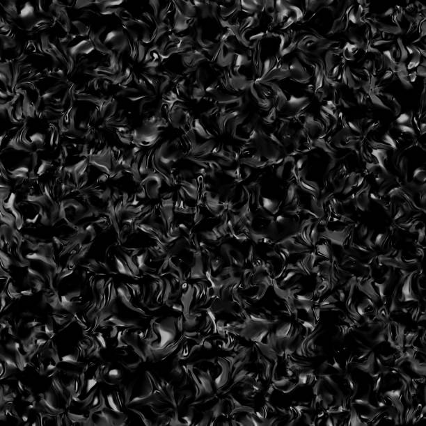 istock Black Texture Swirl Pattern Abstract Onyx Liquid Dark Gray Grey Brushing Background Fractal Fine Art Crude Oil Paint 1342277063