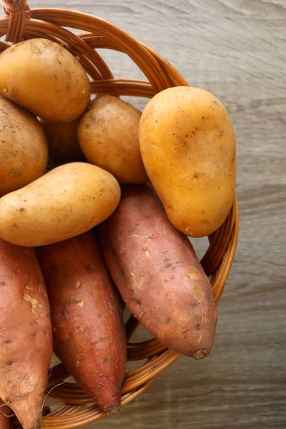 istock Basket of Potatoes 1342283645