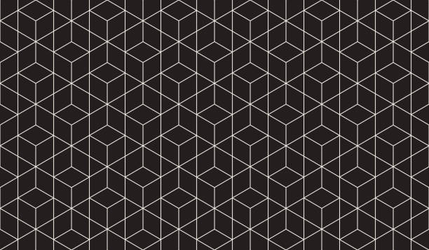 Seamless Geometric Vector Pattern Seamless. Colors easily changed. interlocked stock illustrations