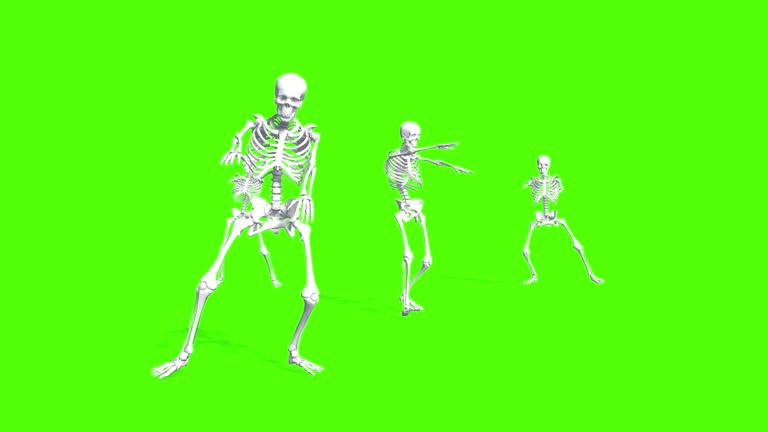 Halloween concept, Skeletons as Zombies