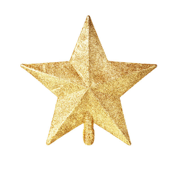 istock Christmas toy star isolated on white background. 1342294819