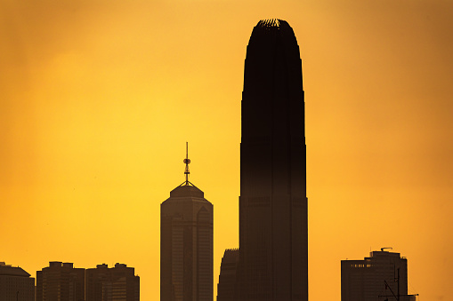 The iconic skyscrapers of Hong Kong Island