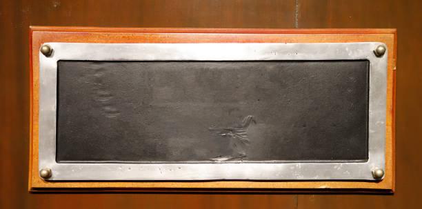 istock Unique old wooden sign mockup. 1342316872