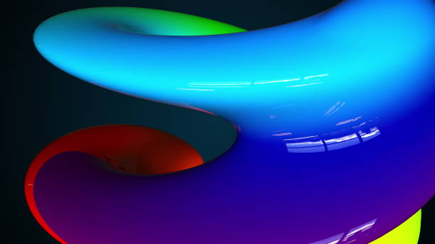 istock Multicolored semirings of volumetric liquid 1342322644