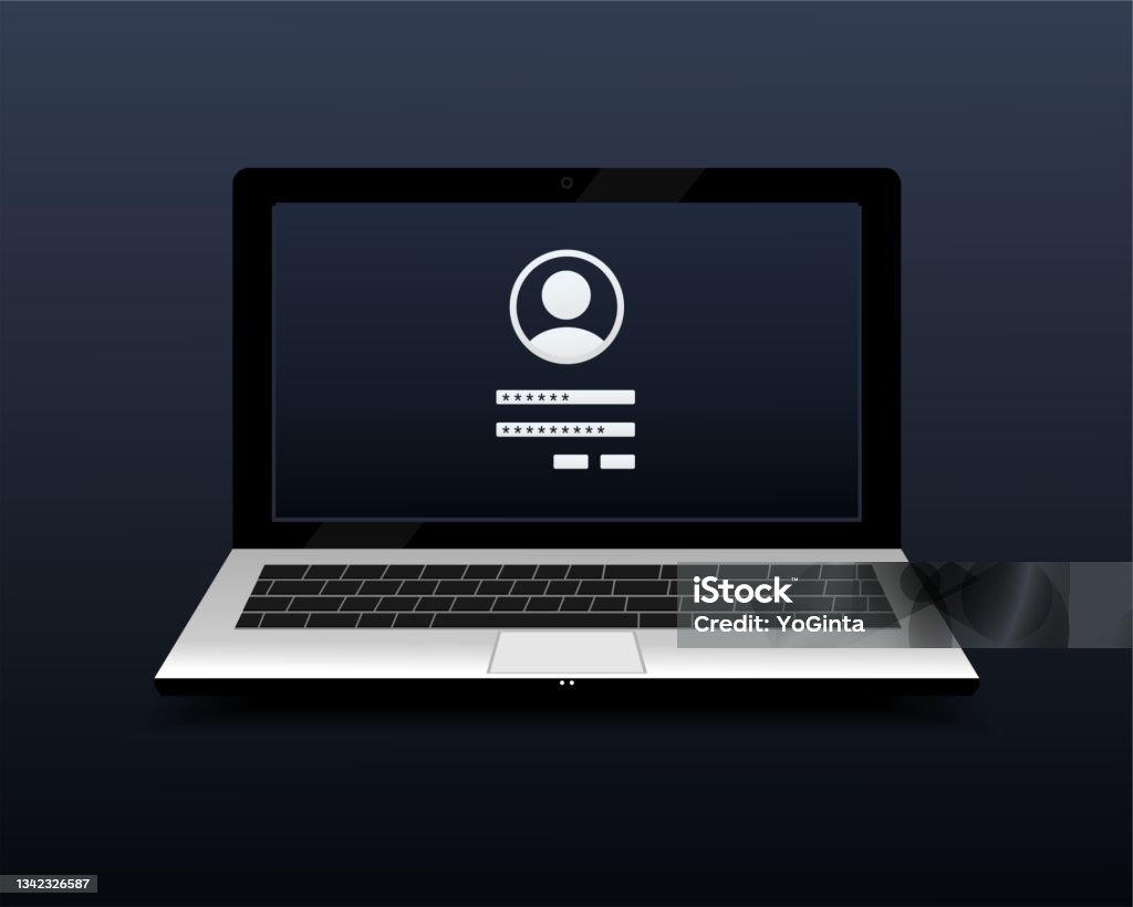Login To Account Password Security Access On Laptop Verification Code ...