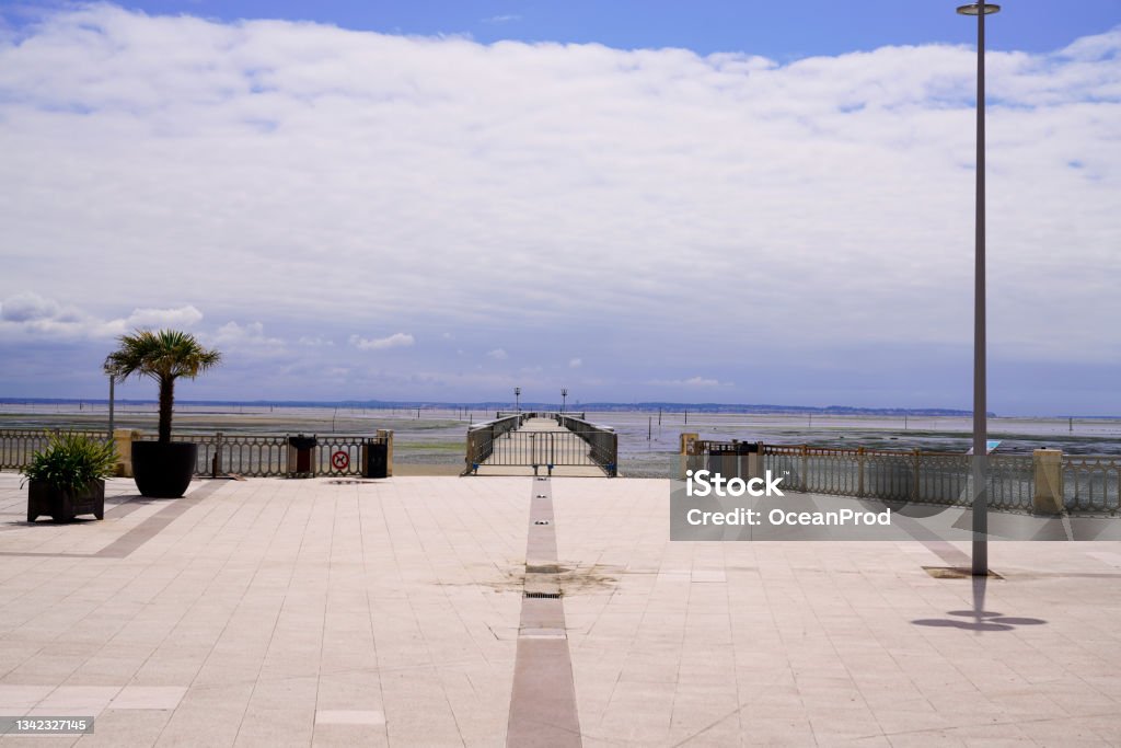 square and pier of Andernos-les-Bains in gironde France Arcachon Stock Photo