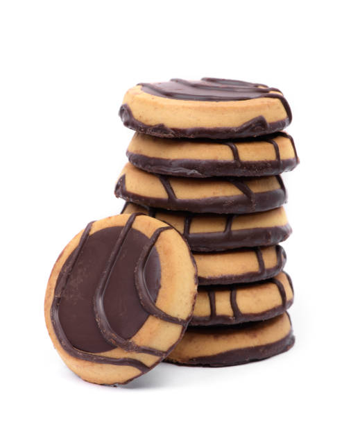 istock Group of cookies with chocolate glazed 1342329992