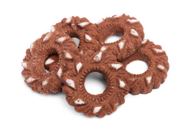 istock Group of round chocolate cookies 1342330154