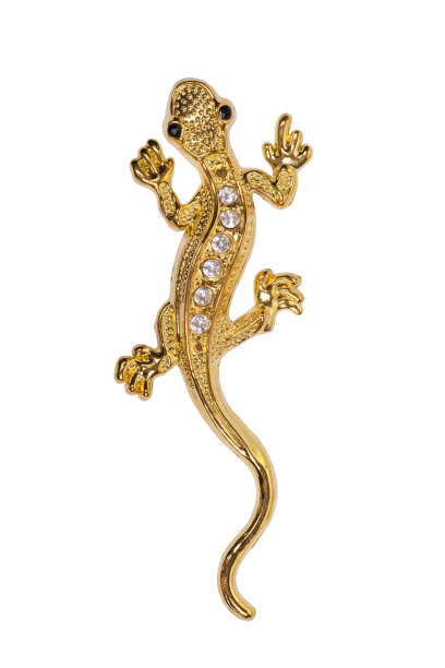 istock Gold lizard jewelry 1342333019