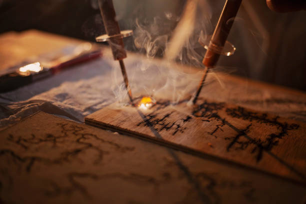 istock Lichtenberg machine for lightning wood 1342337727