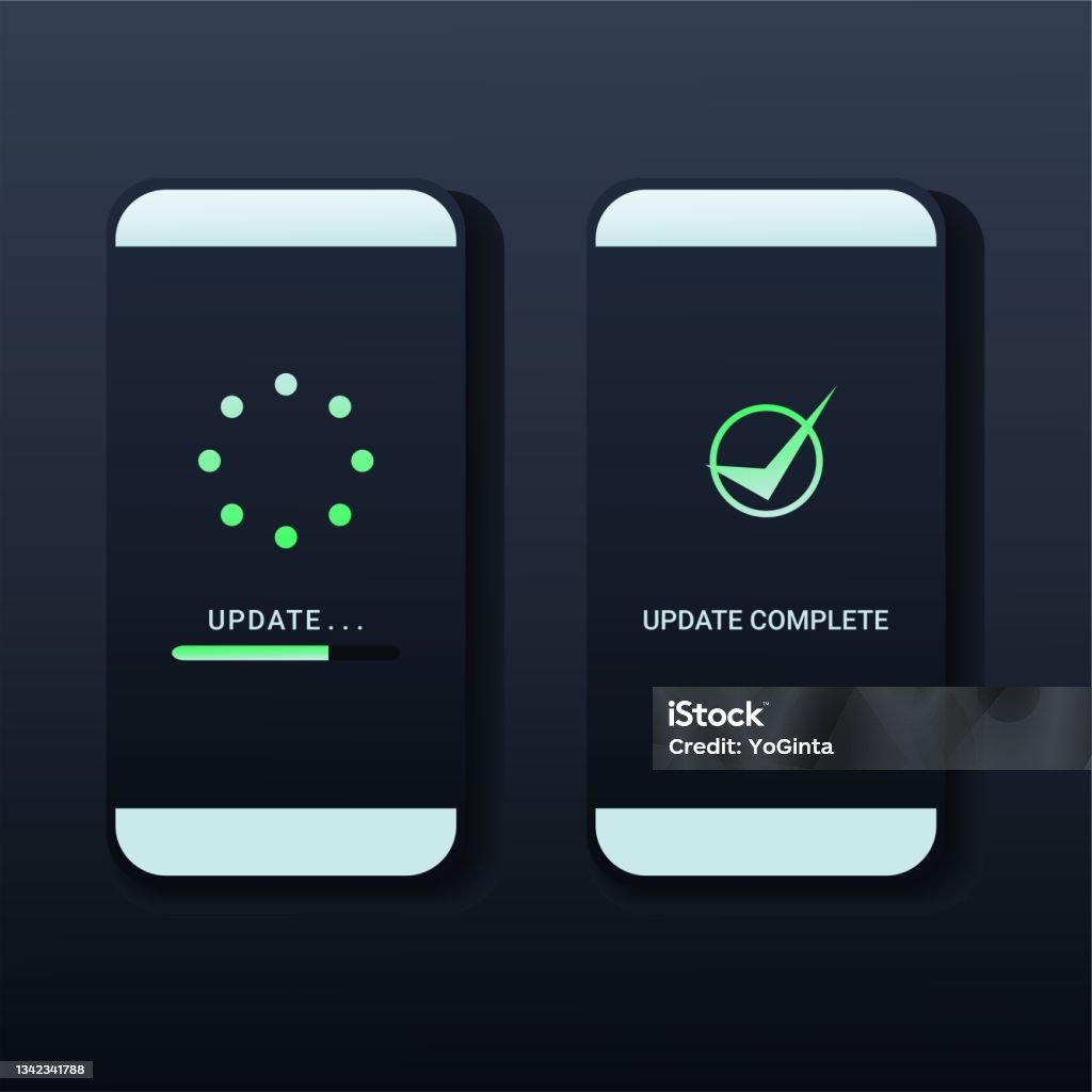 Loading Process In Smartphone Screen Install New Software Operating ...