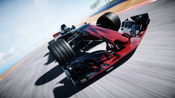 istock Race car. Very fast driving. Succes concept. 3d rendering. 1342350857