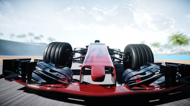 istock Race car. Very fast driving. Succes concept. 3d rendering. 1342350861
