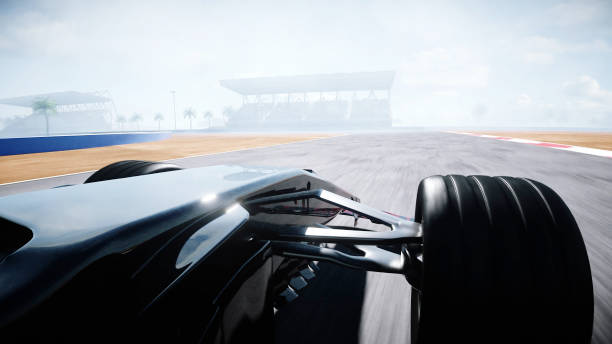 istock Race car. Very fast driving. Succes concept. 3d rendering. 1342350863
